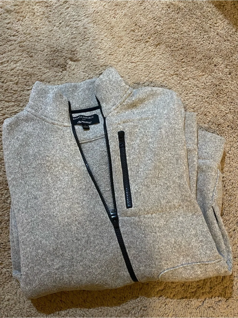 Banana Republic Men’s Light Gray Zip-Up Jacket